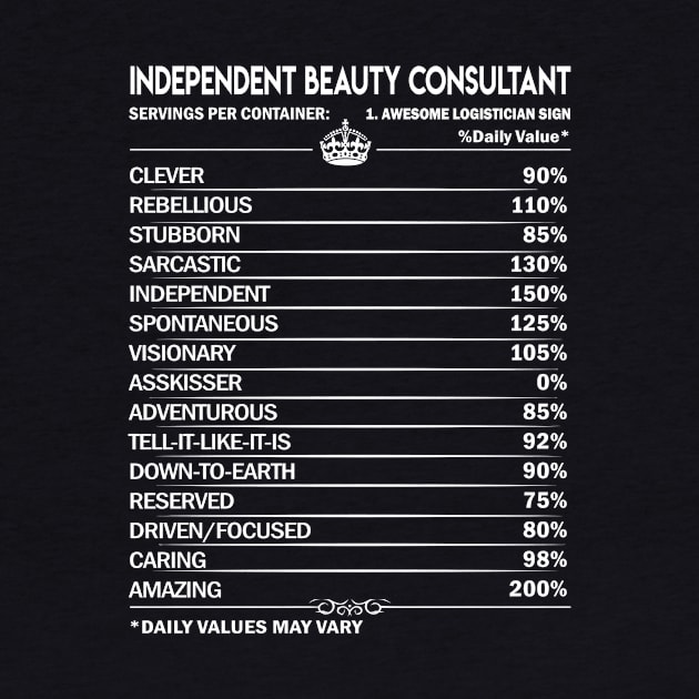 Independent Beauty Consultant T Shirt - Independent Beauty Consultant Factors Daily Gift Item Tee by Jolly358